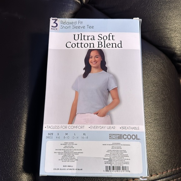 32 Degrees Ladies' Cotton Blend Tee, 3-pack Small - Picture 9 of 9